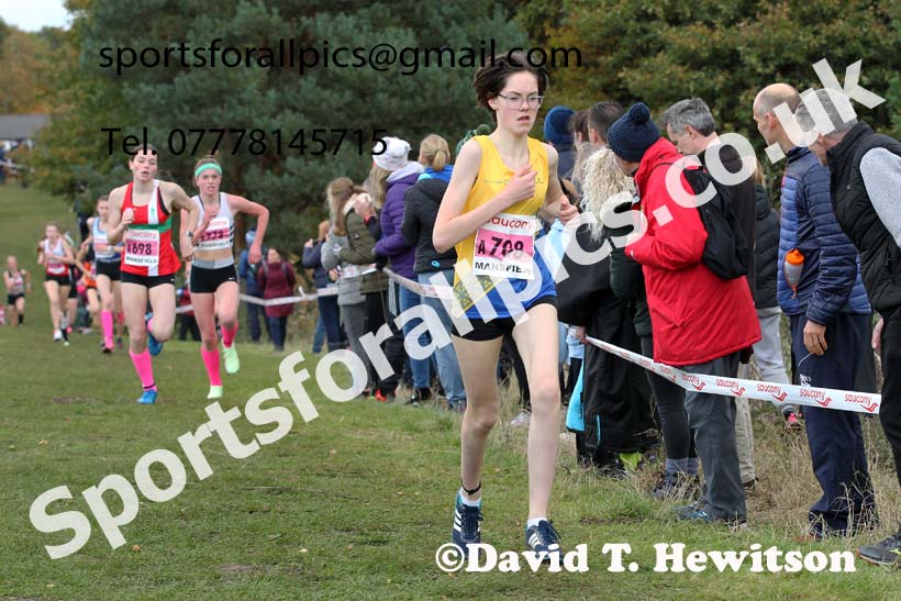 Girls under-15s 2021 National Cross Country Relays, Berry Hill Park, Mansfield. Photo: David T. Hewitson/Sports for All Pics